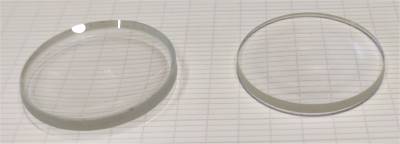 Les lentilles aprs le polissage.