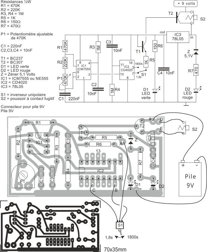 Le circuit lectronique de note sensitomtre